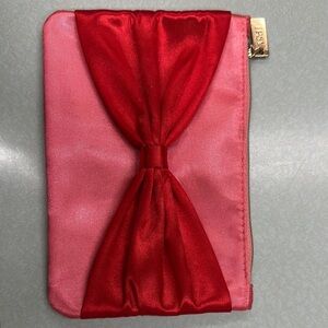 Red and Pink Satin Clutch